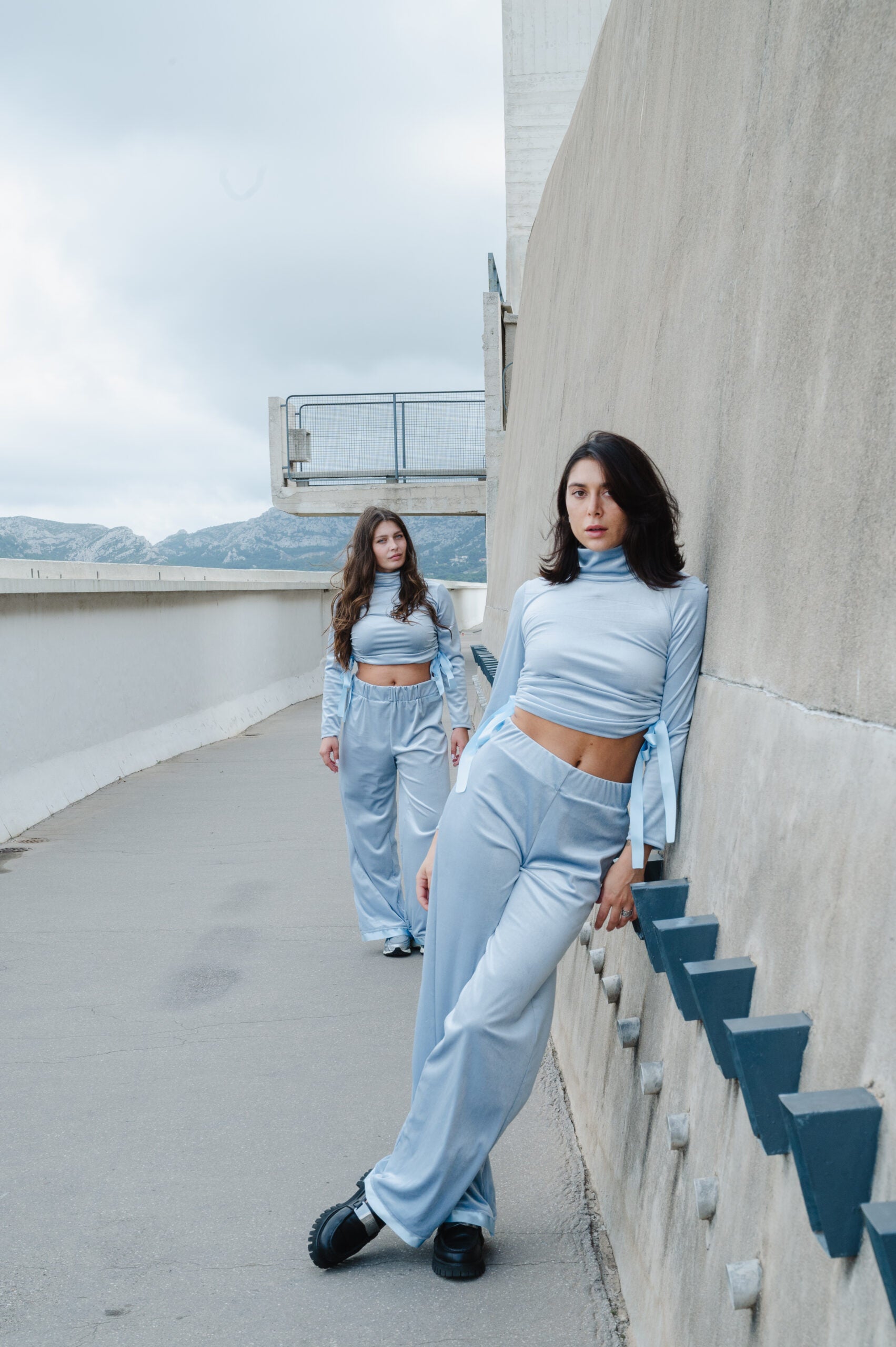 Pantalon en Velours - Bleu XS/S